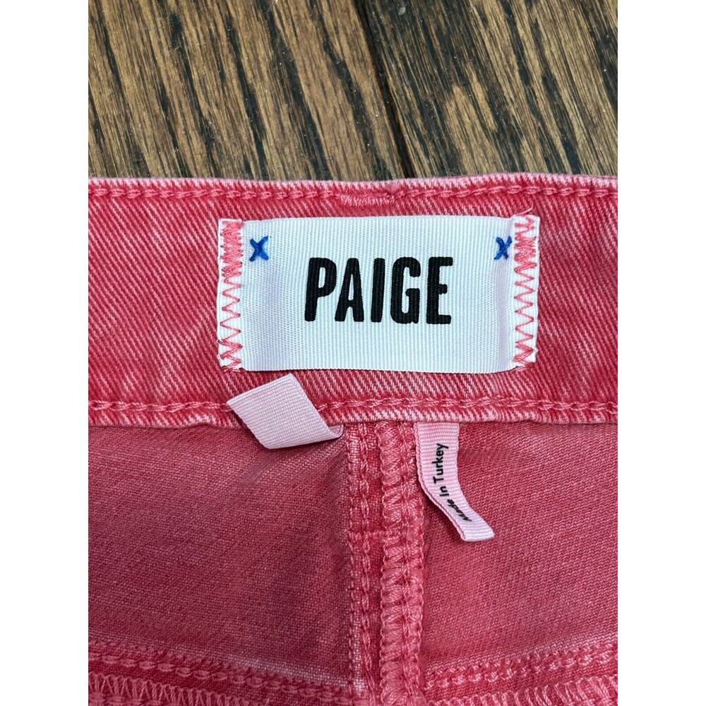 Paige Cindy Jeans Women Size 31 Red Denim Casual High Rise Straight Leg NWT - Picture 5 of 11